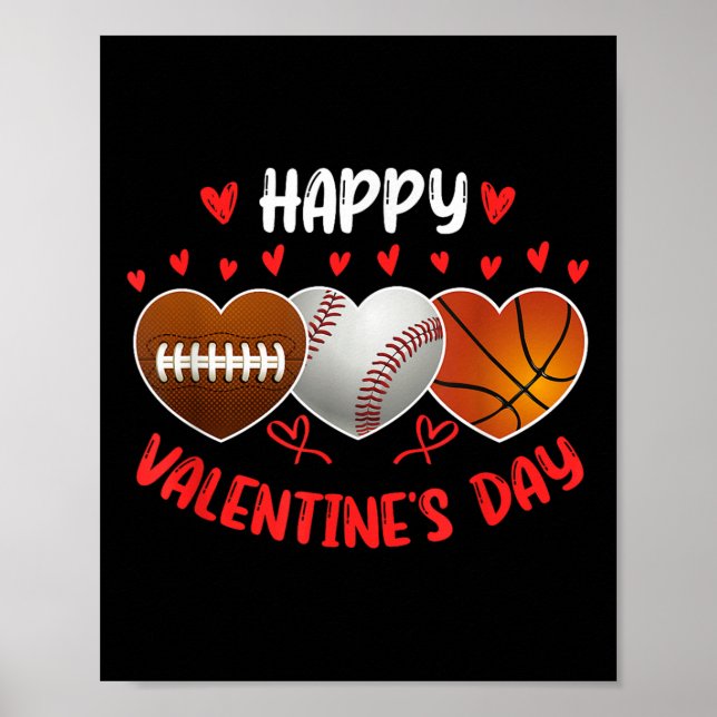 Póster Corazones día de San Valentín (Frente)