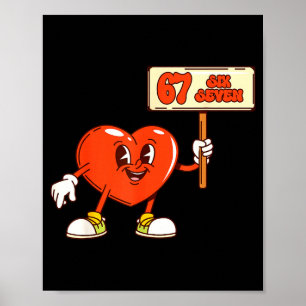 Póster Corazones Divertidos 67 San Valentín Seis Siete Me