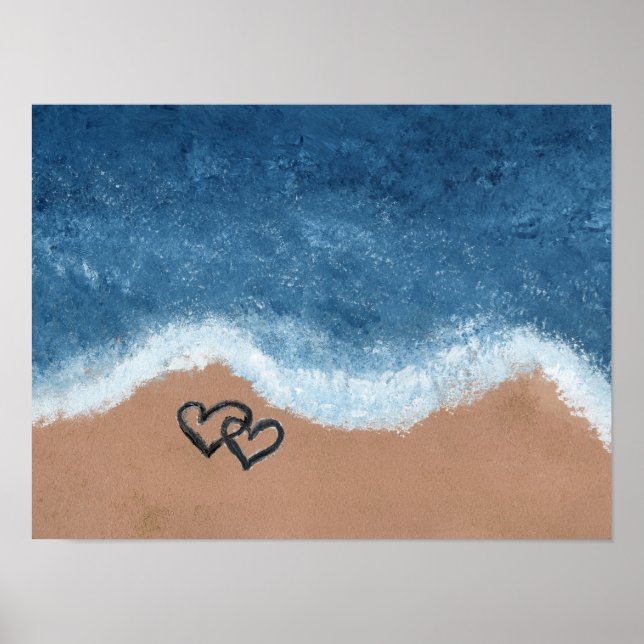 Póster Corazones en la arena (Frente)