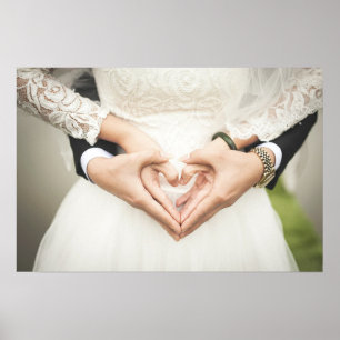 Póster Corazones en Nuestras Manos Boda