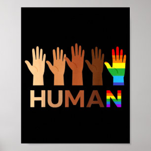 Póster -Corazones Inclusivos para Justicia Racial BLM Hum
