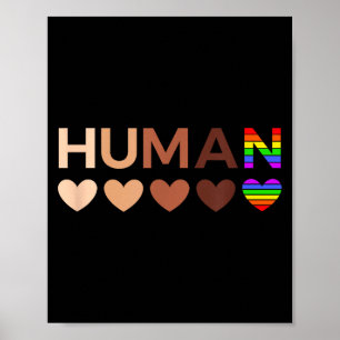 Póster Corazones integrales para la justicia racial de Bl