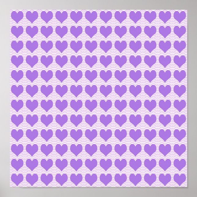 Póster Corazones Morados (Frente)