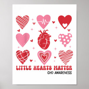 Póster Corazones Pequeños Concienciación Del Niño Anatomí