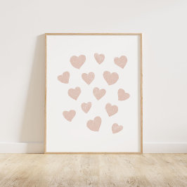 Póster Corazones pequeños rosados de Rubor