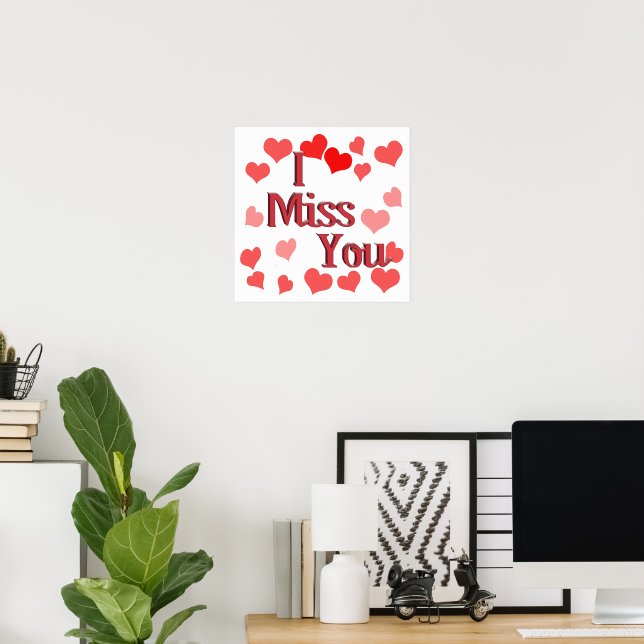 Póster Corazones Pequeños - Te extraño (Oficina en casa)