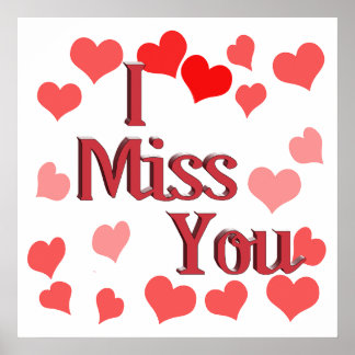 Póster Corazones pequeños - Te extraño