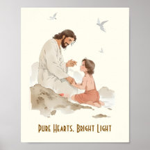 Corazones puros luz brillante