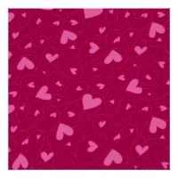 Corazones rosados rizados