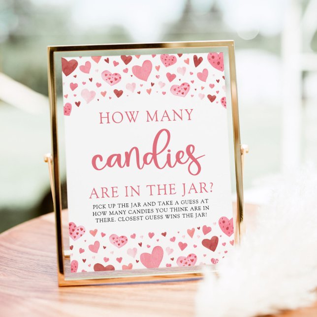 Póster Corazones rosados Valentine ¿Cuántos Candies Baby  (Subido por el creador)