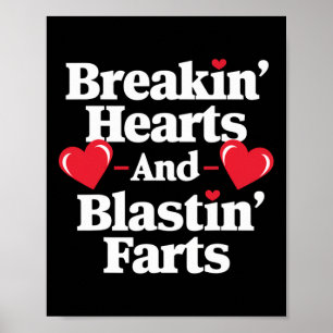 Póster Corazones Rupentes Y Vómitos Farts Mens Vale