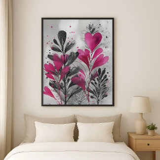 Póster Corazones salvajes en flor
