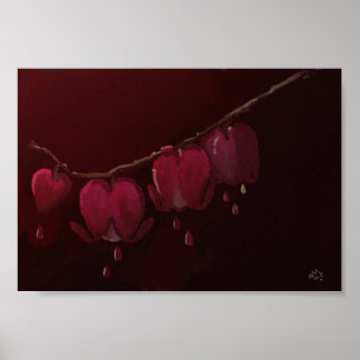 Póster Corazones sangrantes