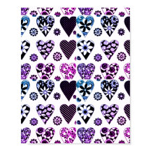 Corazones y flores resumen pop color moderno