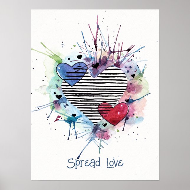 Cartel Pareja corazón impreso personalizado