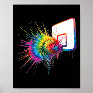 Póster Corbata Colorida Tie Dye Pintura con Salpicaduras