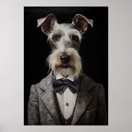 Póster Corbata de remolino de chicharrón de Schnauzer