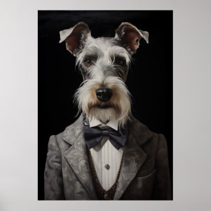 Póster Corbata de remolino de chicharrón de Schnauzer
