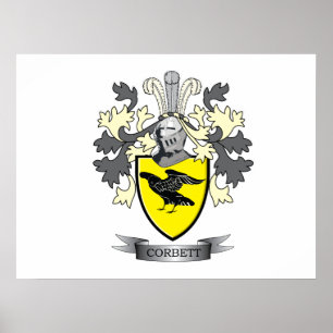 Póster Corbett Family Crest Coat of Arms