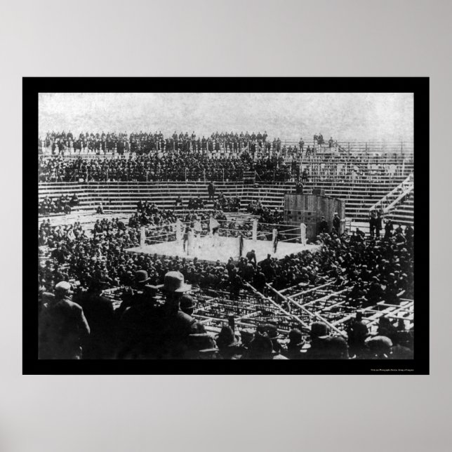 Póster Corbett vs. Fitzsimmons Boxing Match 1897 (Frente)