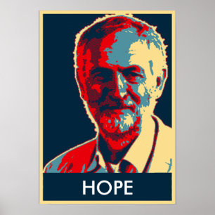 Póster corbyn labour supporters customizable HOPE print