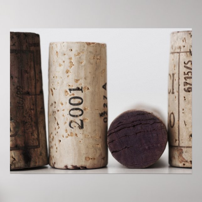 Póster Corchos de vino con fechas (Frente)