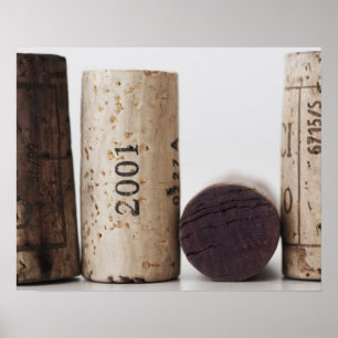 Póster Corchos del vino con las fechas