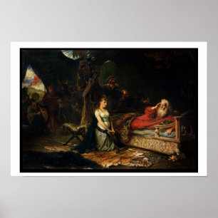 Póster Cordelia y rey Lear (aceite en lona)
