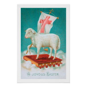 Póster Cordero Pascual cristiano / Agnus Dei Pascua