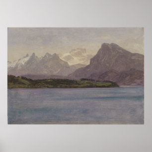 Póster Cordillera costera de Alaska, por Albert Bierstadt