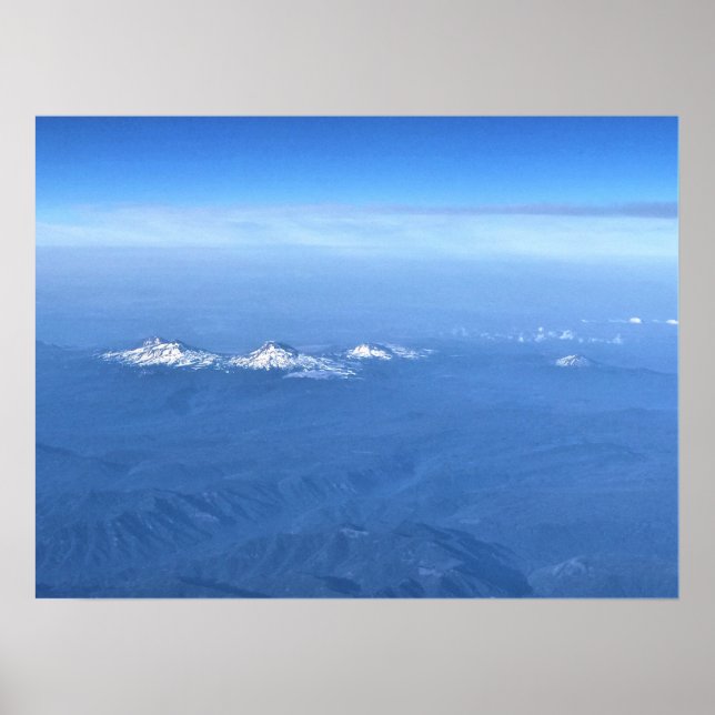 Póster Cordillera de Cascada, Oregón Central (Frente)