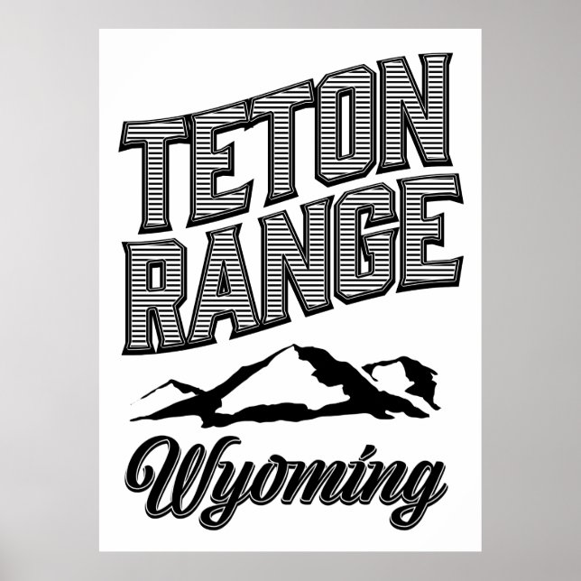 Póster Cordillera Teton, Wyoming (Frente)