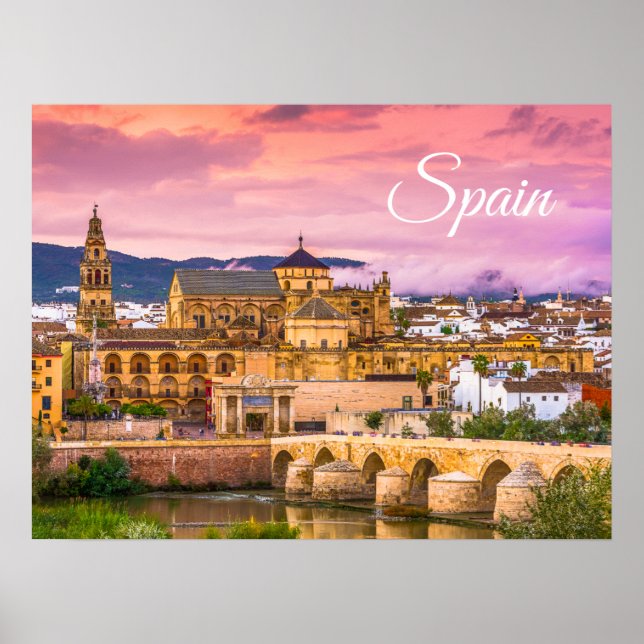 Póster Córdoba, España Hermosa Vista del Sol (Frente)