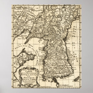 Póster CoreaMapa PanorámicoCorea