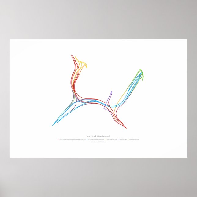 Póster Coreografía de intercambio: Auckland, Nueva Zeland (Frente)