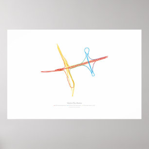 Póster Coreografía de intercambio: Ciudad de México, Méxi