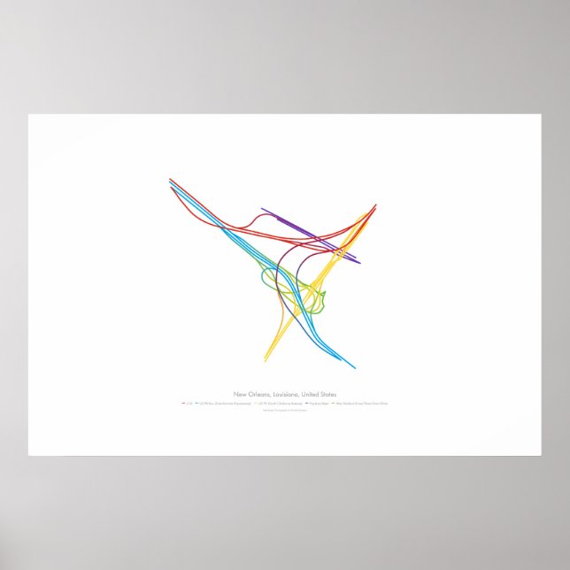 Póster Coreografía de intercambio: Nueva Orleans, LA, EE. (Frente)