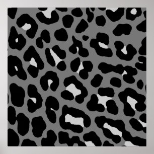 Póster Corey Tiger 80s Patrón de Leopardo Retro