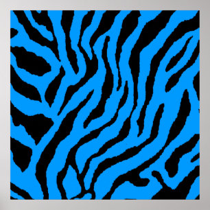 Póster Corey Tiger 80s Patrón Retro de Tigre