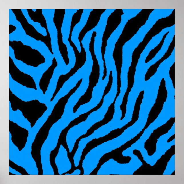 Póster Corey Tiger 80s Patrón Retro de Tigre (Frente)