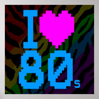 Póster Corey Tiger 80s Retro I Love 80s