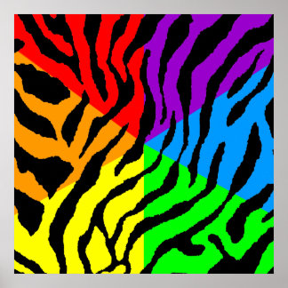 Póster Corey Tiger 80s Retro Tiger Pattern