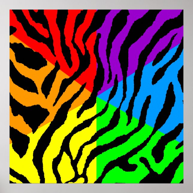 Póster Corey Tiger 80s Retro Tiger Pattern (Frente)