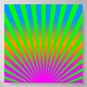 Póster Corey Tiger 80s ventilado de rayas solares