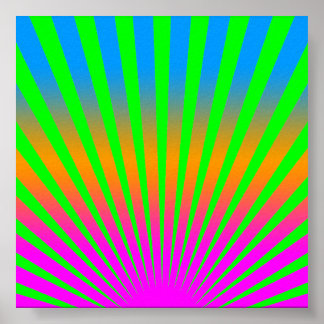 Póster Corey Tiger 80s ventilado de rayas solares