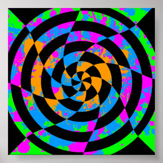 Póster Corey Tiger 80's Vintage Op Art