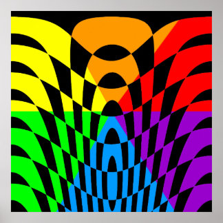 Póster Corey Tiger 80's Vintage Op Art