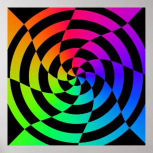 Póster Corey Tiger 80's Vintage Op Art