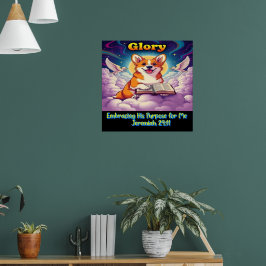 Póster Corgi Cristiano Aceptando Su Propósito Para Mí