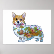 Corgi Naranja lindo para un ánimo positivo